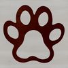 Graphic illustration of multiple animal paw shapes with clean lines and bold design.