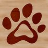 Paw Print Art SVG Designs Customizable digital clip art featuring multiple paw prints in SVG design.