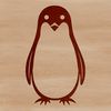 Simple Penguin Outline Illustration A stylized illustration of a penguin in simple outline form.