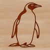 Free Penguin Silhouette A vector graphic representation of a penguin standing in its natural habitat.