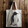 A digital representation of a penguin in a simple, iconic design.