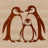 Beautiful Penguin Clipart Design A stylized illustration of a penguin in a simple line art style.