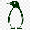 Penguin Vector Art for Design Projects A single penguin standing on ice, depicted as vector artwork for use in design projects.