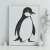 Vector illustration of a penguin in a simple design.