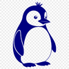 A simple illustration of a penguin, suitable for vector graphics design.