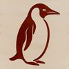 Cute Waddling Penguin Design A stylized illustration of a penguin waddling on land.