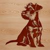 Playful Miniature Companion A vector illustration of a sitting miniature dog breed.