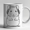 Small Furry Friend Illustration A digital illustration of a small hamster, suitable for printing or cutting with a Cricut machine.