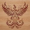 Intricate Mythical Bird Design A stylized representation of the mythical phoenix bird with intricate details.