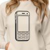 A minimalist illustration of a modern smartphone in a digital format.