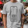 Mobile Device Graphic Art A detailed illustration of a mobile phone in vector format.