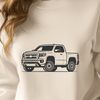 Stylized Pickup Truck Clip Art SVG Design An SVG clip art design featuring a stylized pickup truck graphic.