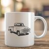 Classic Pickup Design An SVG design of a classic pickup truck with clean lines and realistic details.