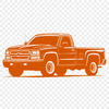 Beautiful Pickup Truck Graphics A digital illustration of a pickup truck with detailed features and lines.