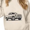 Digital Pickup Truck Illustration A digital illustration of a pickup truck for graphic design and cutting projects.