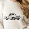 Detailed Pickup Truck Illustration A high-quality illustration of a pickup truck with detailed design elements.