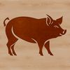SVG Stylized Pig Vector Graphic A stylized illustration of a standing pig in vector format.