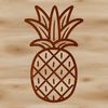 Beautiful Vector Fruity Icon Simple line drawing of a pineapple fruit in a vector format.