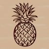 Colorful SVG Pineapple Graphic A colorful illustration of a pineapple in vector format.