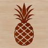 Tropical Pineapple Graphic Template A vector representation of a pineapple, designed for use as clip art or a template in various applications.