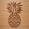 Pineapple Clip Art Vector Design A stylized illustration of a pineapple with glossy skin and leaves.
