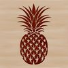 Realistic Pineapple Clipart A realistic illustration of a pineapple, suitable for vector design and cutting machine templates.