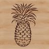 Stylized Tropical Fruit Design A stylized representation of a pineapple as a scalable graphic.