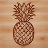 Beautiful Pineapple Graphic Design A digital representation of a whole pineapple with detailed texture.