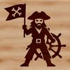 A free vector graphic of a pirate character, suitable for cutting machines like Cricut or laser cutters.