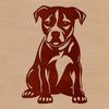 Pitbull Breed Vector Graphic A sitting Pitbull breed dog in vector format.