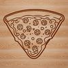 A digital illustration of a pizza, suitable for vector graphics applications.
