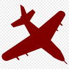 An outline silhouette of an airplane with aerodynamic features.