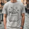 Wildflower Embellishment A stylized illustration of a wild flower pocket with intricate details.