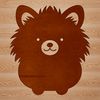 Pomeranian Dog Breed Illustration A small-sized dog breed, the Pomeranian, sitting in a neutral background.