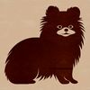 Cute Standing Pomeranian Illustration A stylized illustration of a standing Pomeranian dog in vector format.