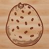 Stylized Potato Design High-quality SVG design featuring a stylized potato shape.