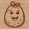 Free SVG Food Vector Design A high-quality illustration of a single potato.
