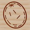 Delicious Root Vegetable Illustration A detailed illustration of a potato with rounded shape and leafy greens.