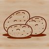 Root Vegetable Illustration A detailed illustration of a whole potato in various formats including SVG and clip art.
