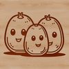 A high-quality SVG design featuring a detailed representation of a potato.