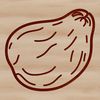 Stylized Veggie Icon A stylized illustration of a potato, suitable for vector graphics applications.