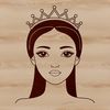 Vector illustration of a young female princess in a royal setting.