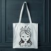Young Female Royal SVG Design A high-quality digital illustration of a young female princess in elegant attire.