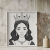 A young female character in a princess costume, suitable for vector design or cutting machine projects.