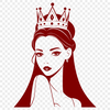 A royalty-themed illustration of a female princess character created as a vector graphic.