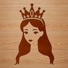 A female princess character in vector form.