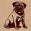 Free Vector Pug Design A small, adorable Pug sitting on the floor.