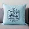 Beautiful Book Page with Quotes A person sitting with a book and reading quotes on the page.