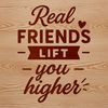 Inspirational quote about friendship, suitable for various commercial and personal projects.