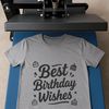 Happy birthday quote in a modern vector design suitable for Cricut or laser cutting.
